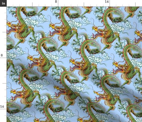 imperial chinese dragon Fabric, Wallpaper and Home Decor